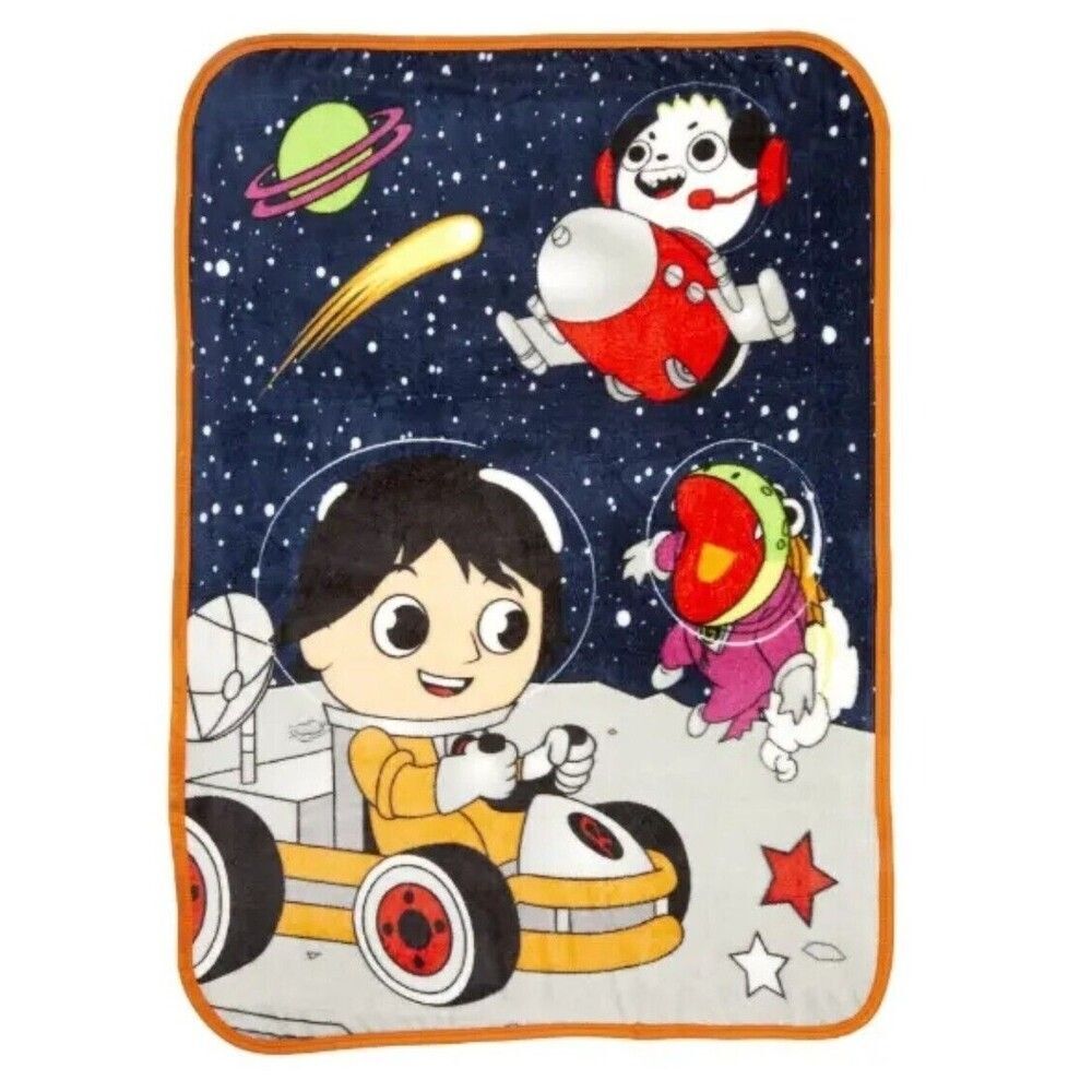 NEW Ryan's World Galaxy Explorers Red Titan Silky Soft Kids Throw Blanket 40x 50